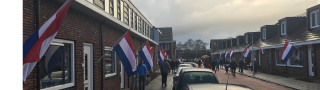 Vlaggenparade eindoplevering woonwijk Ter Aar