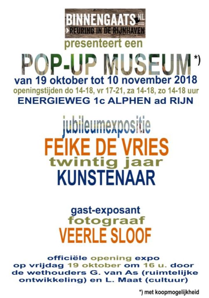 Jubileumexpositie Feike de Vries POP-UP museum DOK2404