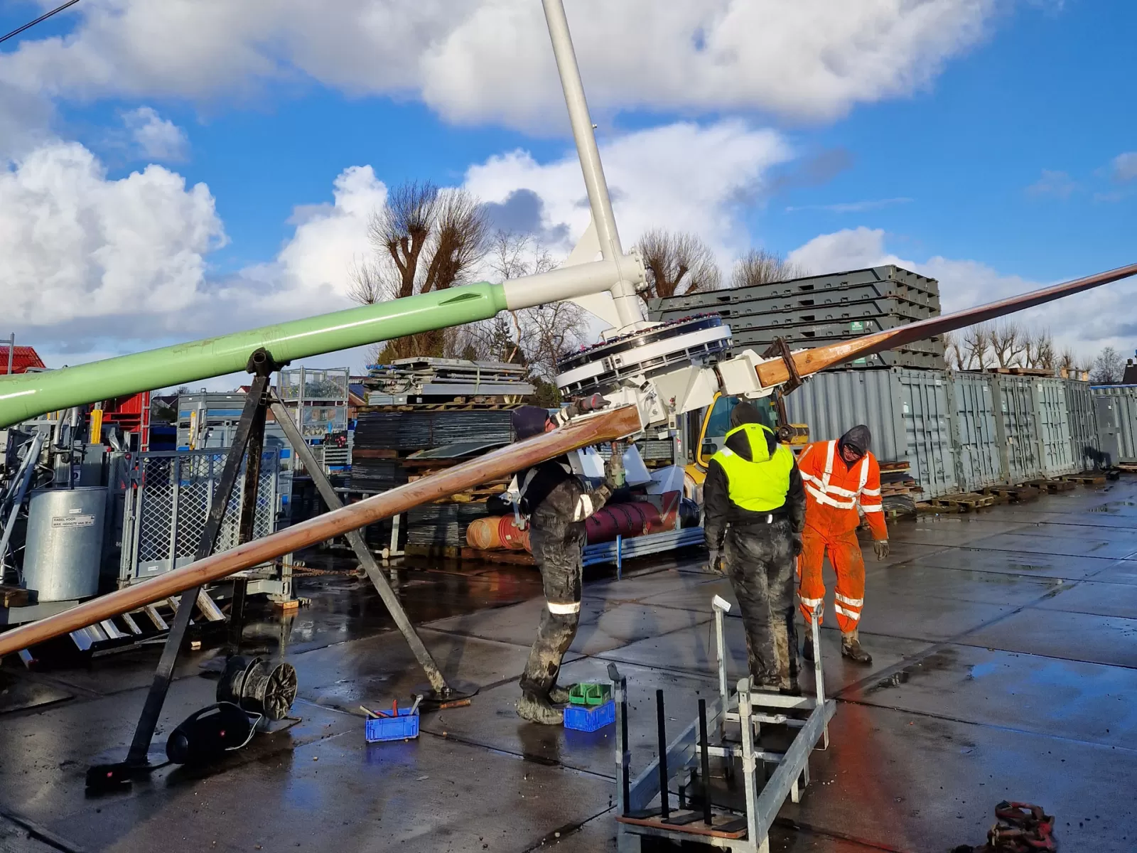 Installatie windmolens